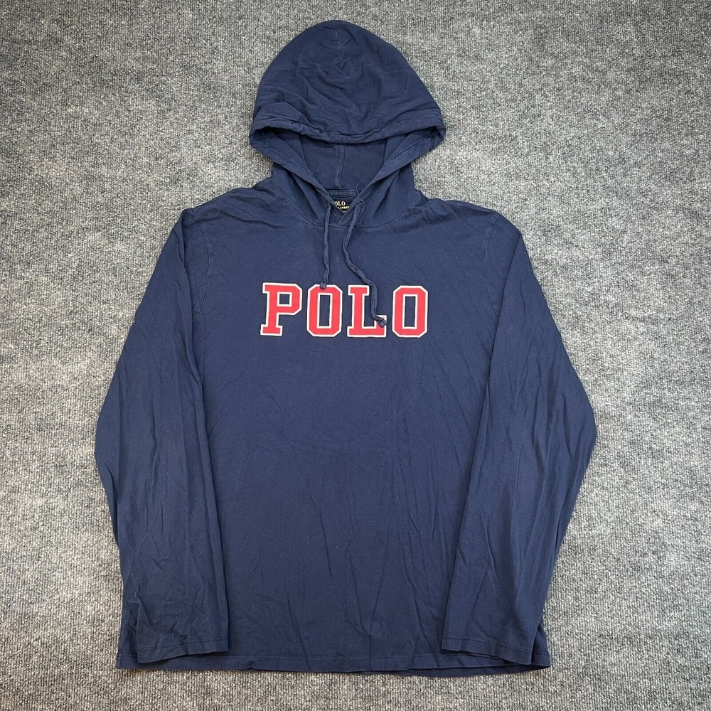 Polo Ralph Lauren Men's Size Large Spell Out Embroidered Lightweight Hoodie